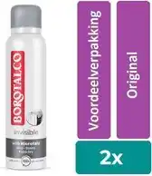 Bol.com Borotalco Invisible spray - 2 stuks - voordeelverpakking aanbieding