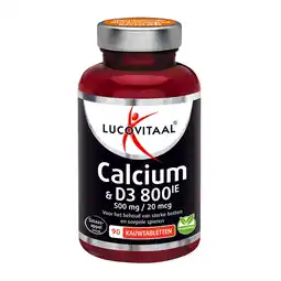 Bol.com Lucovitaal Calcium 500mg + D3 20mcg -kauw aanbieding