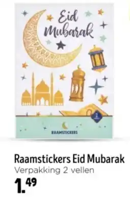 Jumbo Raamstickers Eid Mubarak aanbieding