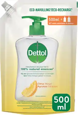 Bol.com Dettol Handzeep Navulling - Citrusgeur verrijkt met 100% natuurlijke oliën - 500ML aanbieding