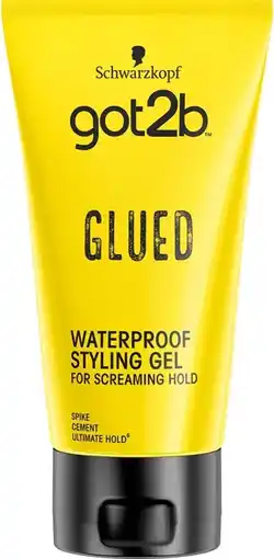 Bol.com Schwarzkopf Got2b - Haargel - Glued - Waterproof Styling Gel For Screaming Hold - 150ml aanbieding