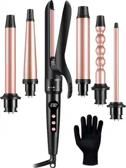 Bol.com VAIVE 6-in-1 Krultang & Stijltang met Opzetstukken - Haarkruller - Curling Iron aanbieding