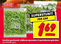 Nettorama Spruiten geschoond, snijbonen gesneden of sperziebonen gebroken aanbieding