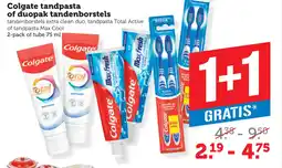 Coop Colgate tandpasta of duopak tandenborstels aanbieding