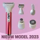 Bol.com Figuretta 5 in 1 Ladyshave voor Vrouwen - Haarverwijderaar - Trimmer Vrouw - 5 Opzetstukken - Roze aanbieding