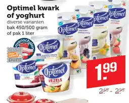 Coop Optimel kwark of yoghurt aanbieding
