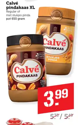Coop Calvé pindakaas XL aanbieding
