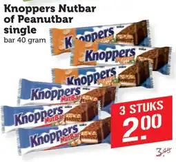 Coop Knoppers Nutbar of Peanutbar single aanbieding