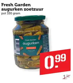 Coop Fresh Garden augurken zoetzuur aanbieding