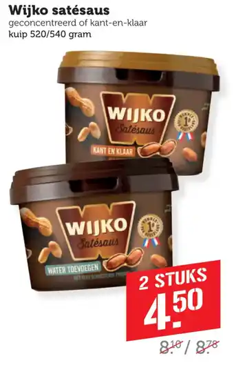 Coop Wijko satésaus aanbieding