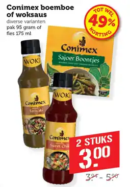 Coop Conimex boemboe of woksaus aanbieding