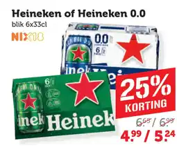 Coop Heineken of Heineken 0.0 aanbieding