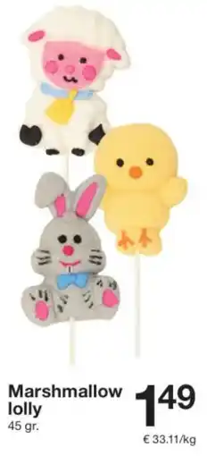 Zeeman Marshmallow lolly aanbieding