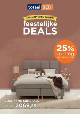 TotaalBED Boxspring Sundfall 153cm aanbieding
