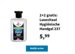 Plein.nl 2+2 gratis: Lucovitaal Hygiënische Handgel 237 aanbieding