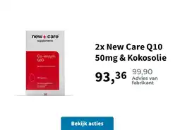 Plein.nl 2x New Care Q10 50mg & Kokosolie aanbieding