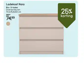 Leen Bakker Ladekast Naia aanbieding