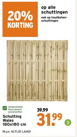 GAMMA Schutting Wales aanbieding