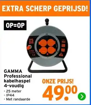GAMMA Gamma Professional kabelhaspel 4-voudig aanbieding