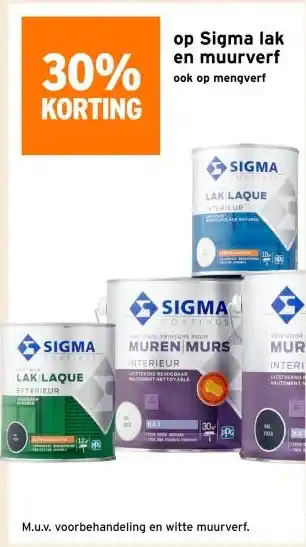 GAMMA Op Sigma lak en muurverf aanbieding