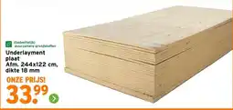 GAMMA Underlayment plaat aanbieding