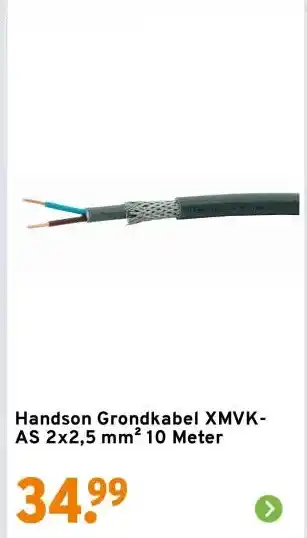 GAMMA Handson Grondkabel XMVK-AS 2x2,5 mm² 10 Meter aanbieding