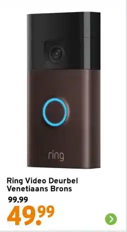 GAMMA Ring Video Deurbel Venetiaans Brons aanbieding