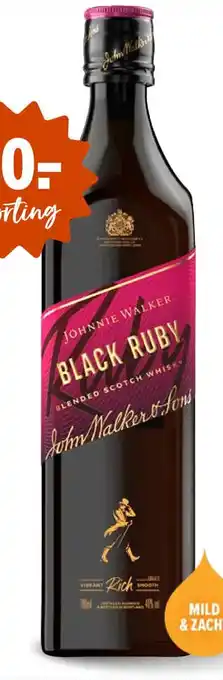 Gall & Gall Johnnie Walker Black Ruby 70CL aanbieding