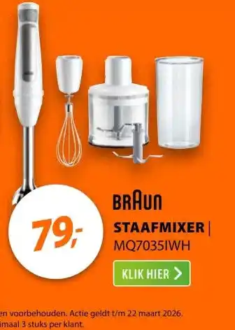 Expert Braun MQ7035IWH Wit aanbieding