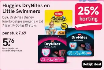 Etos Huggies DryNites en Little Swimmers aanbieding