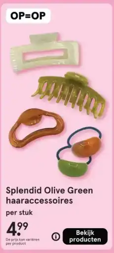 Etos Splendid Olive Green haaraccessoires aanbieding