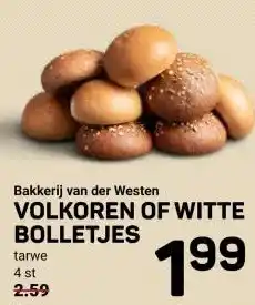 Ekoplaza Bakkerij van der Westen Volkoen of witte bolletjes aanbieding