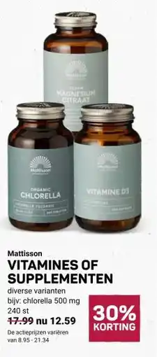 Ekoplaza Mattisson vitamines of supplementen aanbieding
