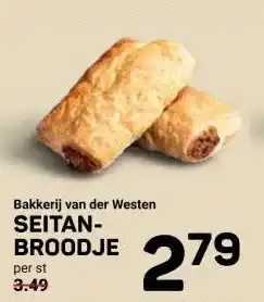 Ekoplaza Bakkerij van der westen seitan- broodje aanbieding