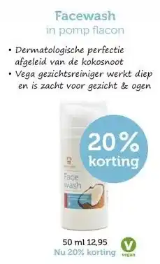 De Rode Pilaren Facewash in pomp flacon aanbieding