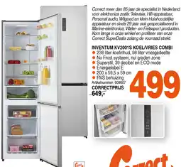 Correct Inventum kv2001s koel/vries combi aanbieding