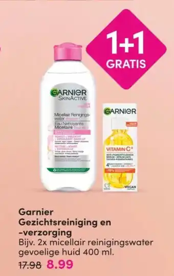 DA Garnier Gezichtsreiniging en -verzorging aanbieding