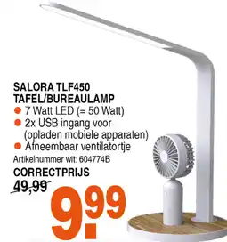 Correct Salora tlf450 tafel/bureaulamp aanbieding