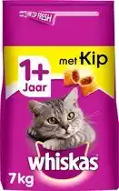Bol.com 1x Whiskas 1+ Adult Katten Droogvoer - Kip - 7 kg aanbieding