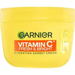 Etos Garnier Vitamine C* Fresh & Bright Hydraterende Sorbet Creme 85 ML aanbieding
