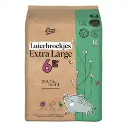 Etos Etos Puur & Zacht Luierbroekjes Maat 6 Extra Large 15+ kg 16 stuks aanbieding