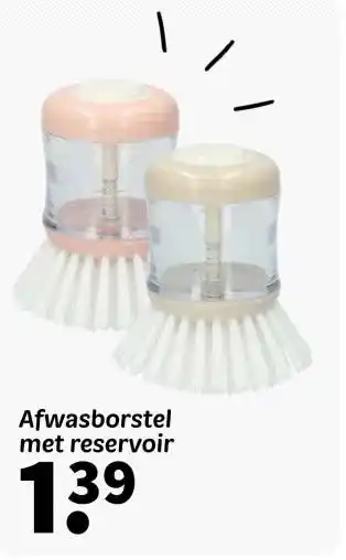 Wibra Afwasborstel met reservoir aanbieding