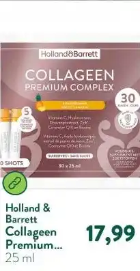 Holland & Barrett Collageen Premium Complex Ananassmaak - 30 shots aanbieding