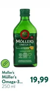 Holland & Barrett Möller's Omega-3 Levertraan Citroen aanbieding