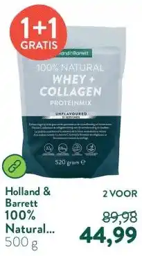 Holland & Barrett 100% Natural Whey Protein Collagen aanbieding