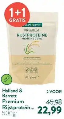 Holland & Barrett Premium Rijstproteïne Poeder aanbieding