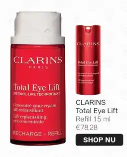 Pour Vous Clarins total eye lift aanbieding