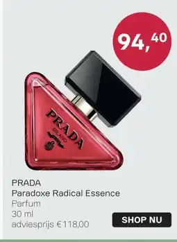 Pour Vous Prada paradoxe radical essence aanbieding