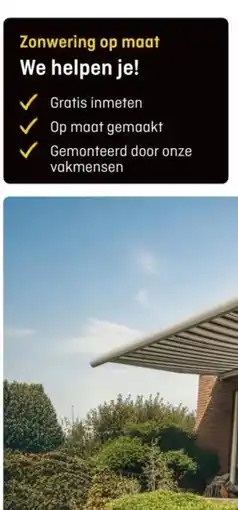 Hubo Zonwering op maat aanbieding