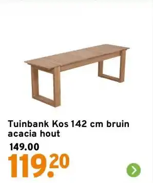 GAMMA Tuinbank Kos 142 cm bruin acacia hout aanbieding